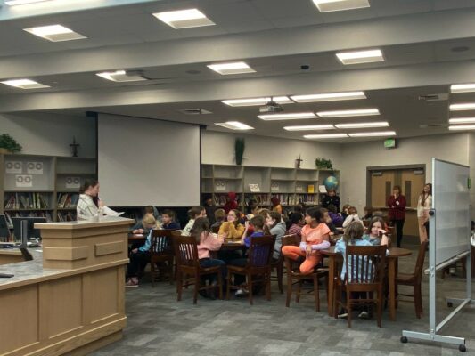 Students Participate in Battle of the Books in the Library