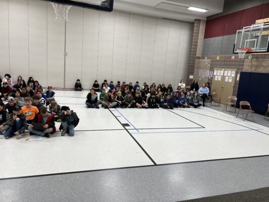 Students and parents attending the Battle of the Books - upper grade