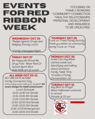 Red Ribbon Week Announcement - English