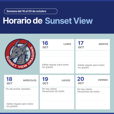 October 16-20 Calendar in spanish